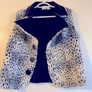 Princess Cruises Faux Fur Vest Reversible Extra Soft Sz Small NWOT Gorgeous